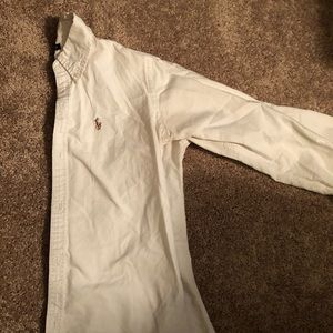 White button down Ralph Lauren size 8 shirt